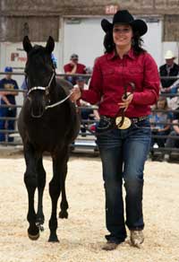 Reserve High selling weanling, Lot 10, Profits Ferrari, shown by Leslie Klick